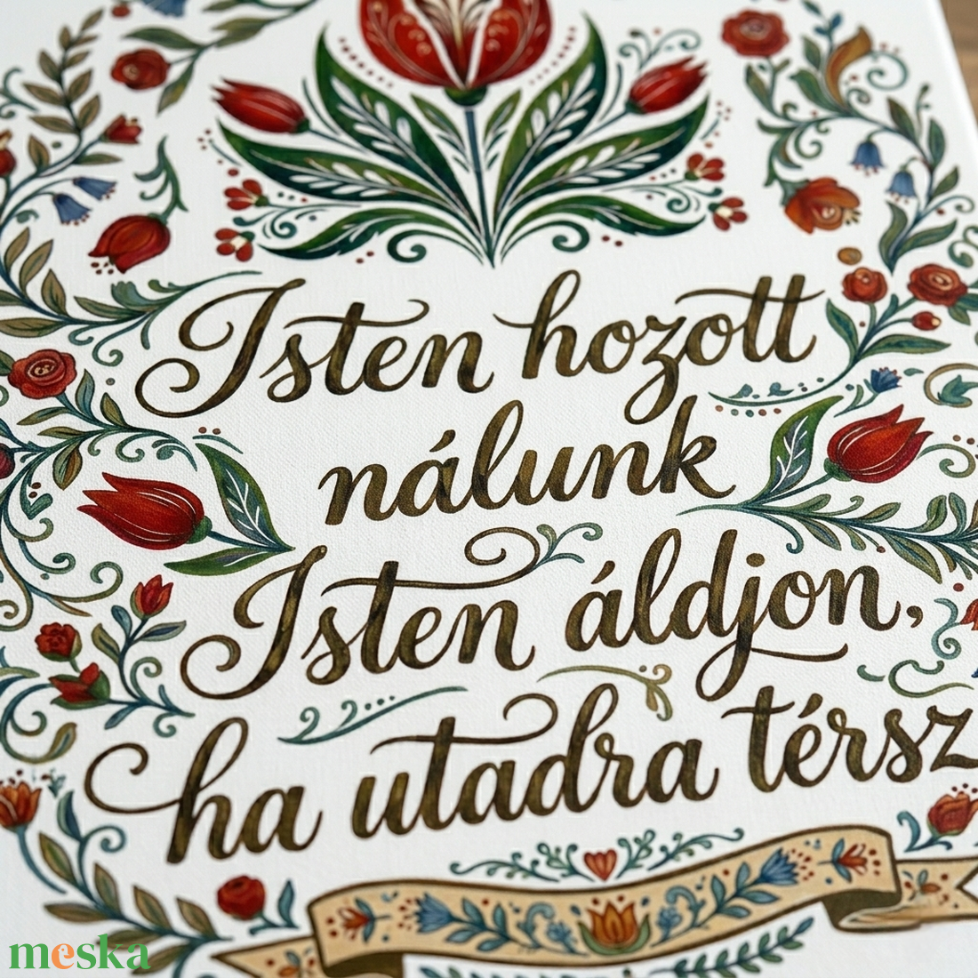 Isten hozott nálunk - vászonkép különböző méretben - otthon & életmód - dekoráció - kép & falikép - táblakép - Meska.hu