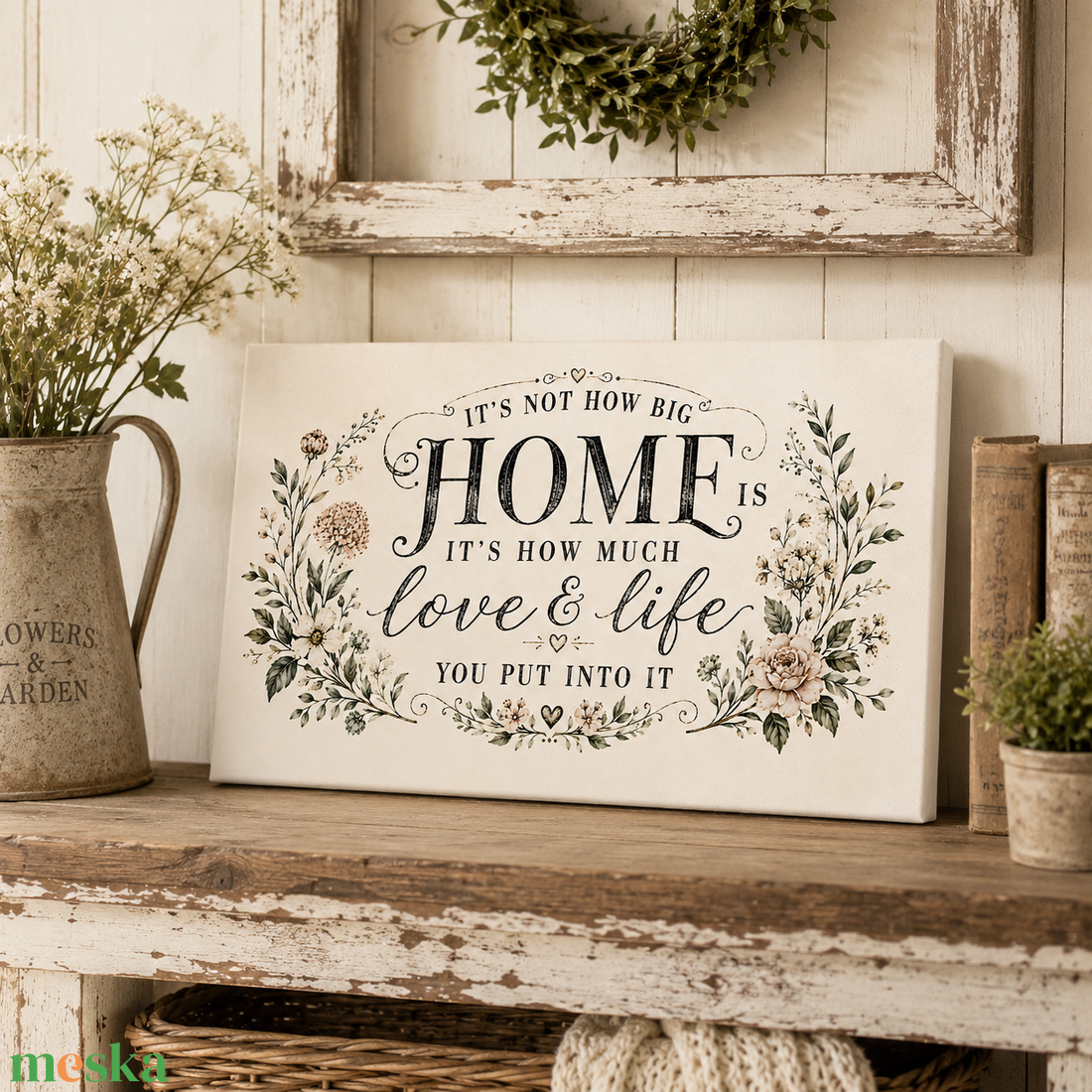 It's not how big home is - vászonkép különböző méretben - otthon & életmód - dekoráció - kép & falikép - vászonkép - Meska.hu