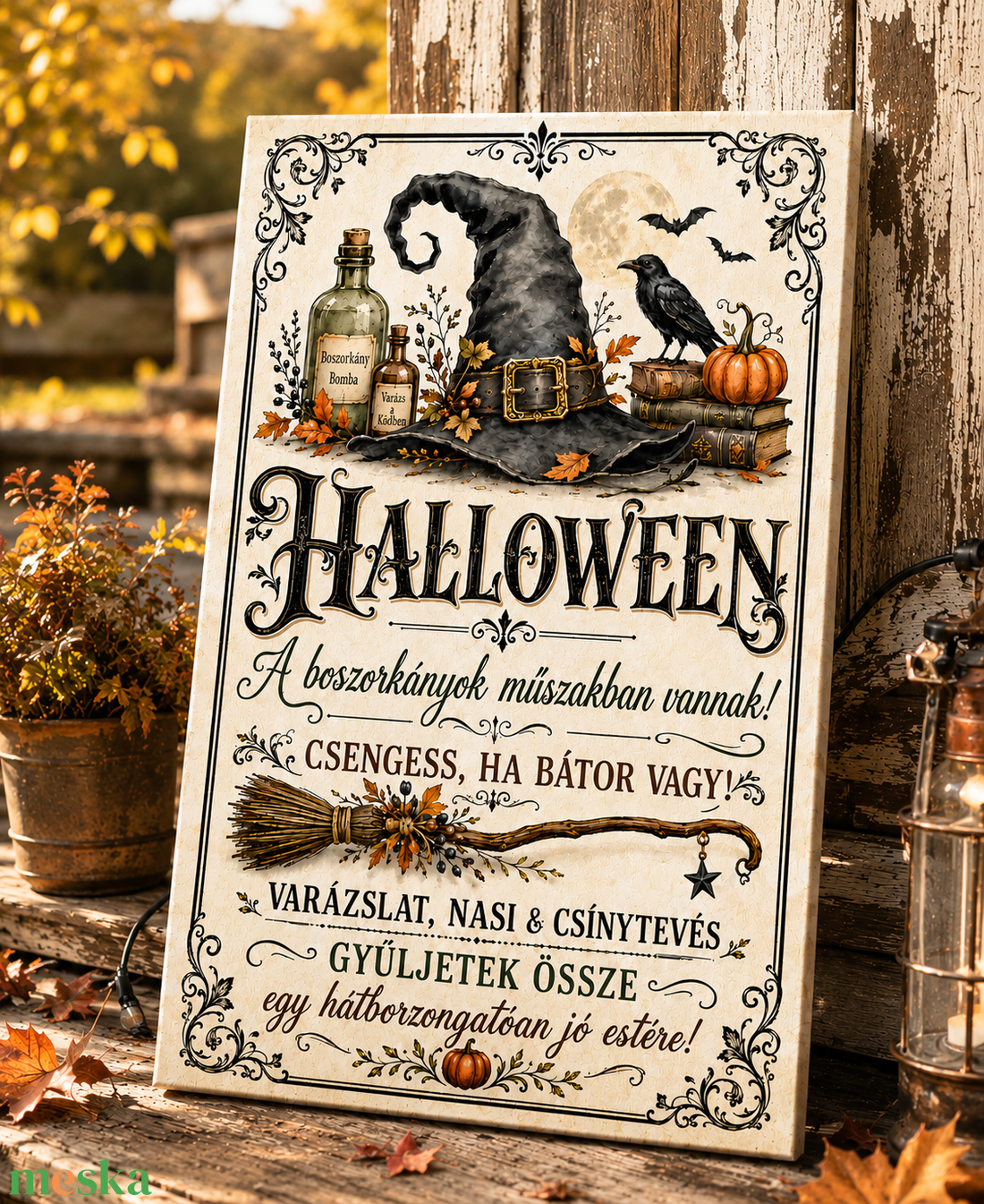 Egy hátborzongatóan jó este! - Halloween vászonkép - otthon & életmód - dekoráció - kép & falikép - vászonkép - Meska.hu