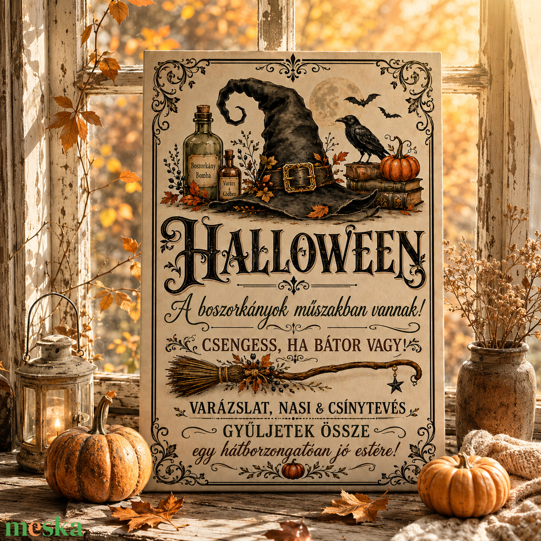 Egy hátborzongatóan jó este! - Halloween vászonkép - otthon & életmód - dekoráció - kép & falikép - vászonkép - Meska.hu