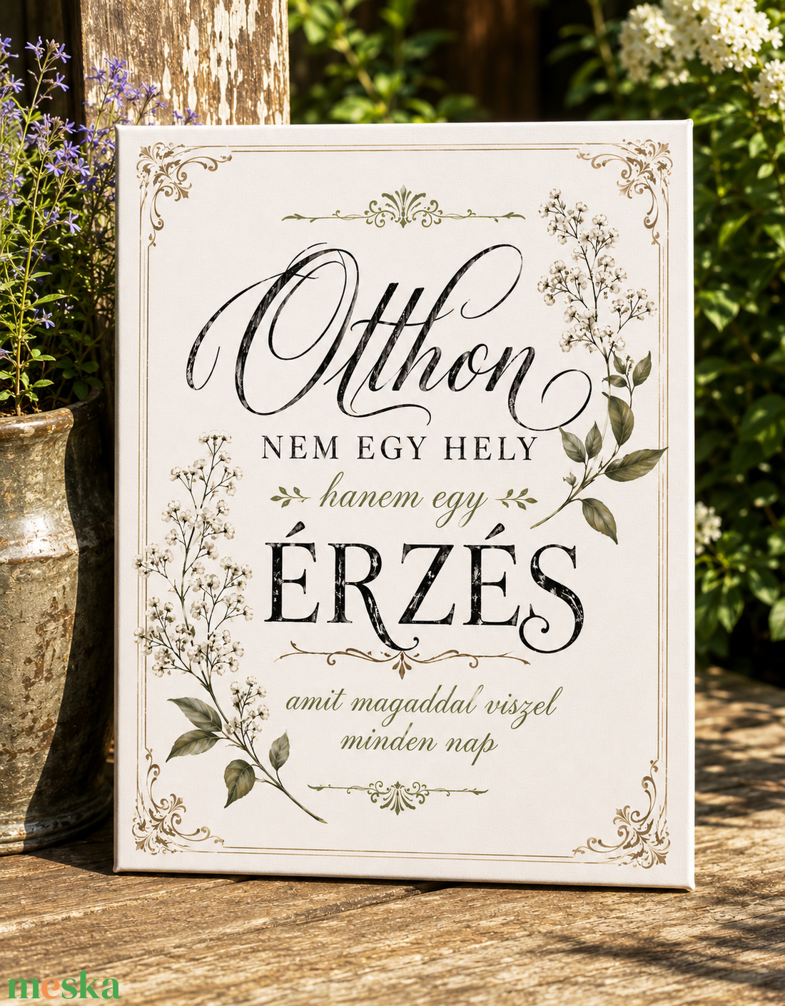 Otthon nem egy hely hanem egy érzés - vászonkép - otthon & életmód - dekoráció - kép & falikép - vászonkép - Meska.hu