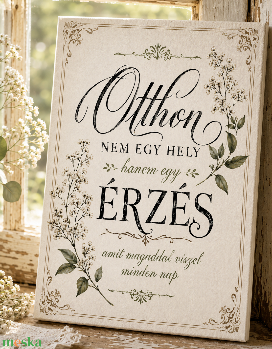 Otthon nem egy hely hanem egy érzés - vászonkép - otthon & életmód - dekoráció - kép & falikép - vászonkép - Meska.hu