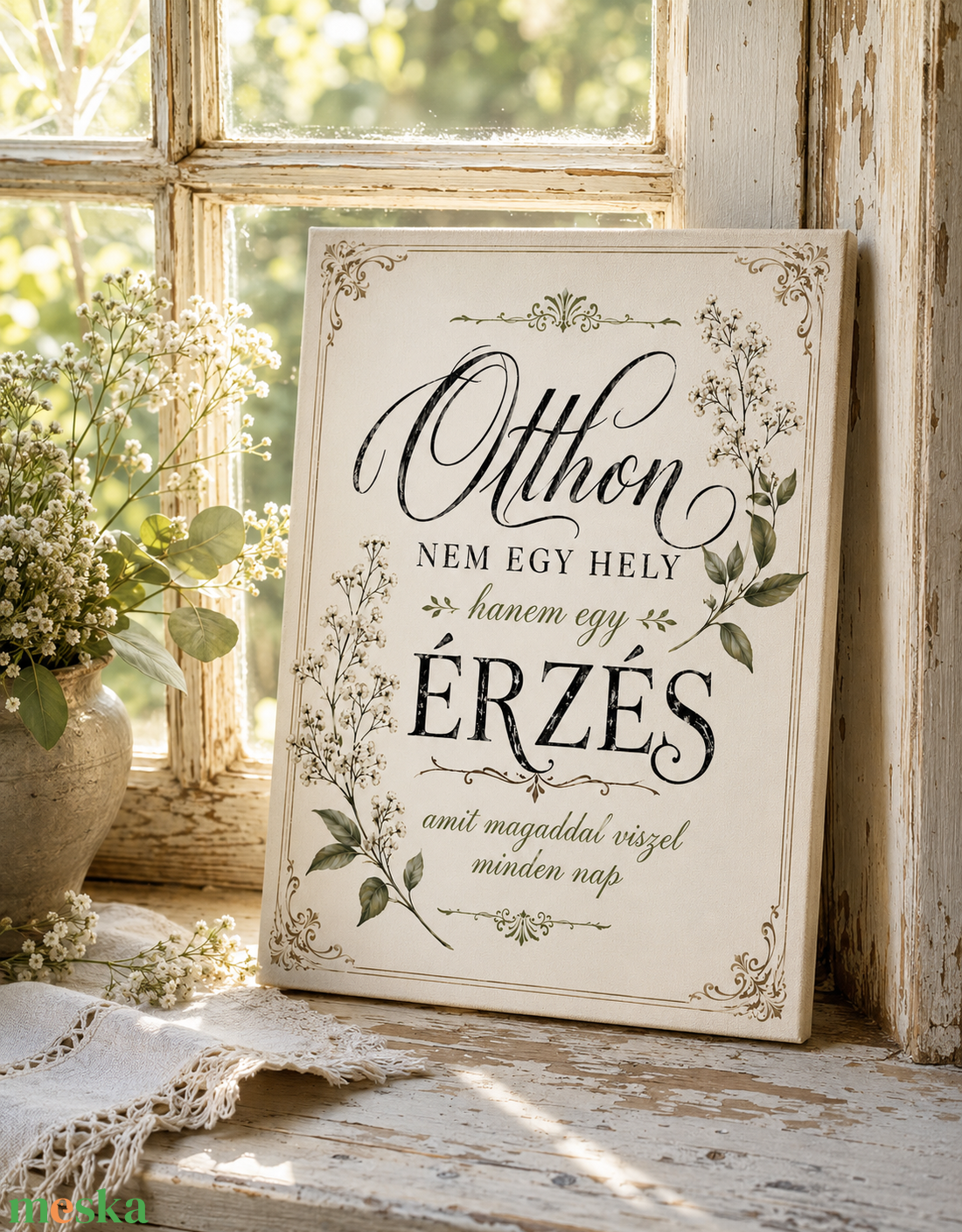 Otthon nem egy hely hanem egy érzés - vászonkép - otthon & életmód - dekoráció - kép & falikép - vászonkép - Meska.hu