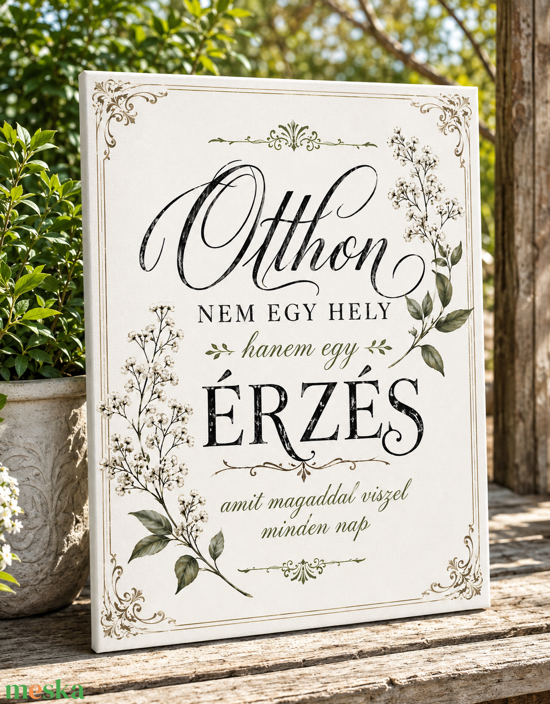 Otthon nem egy hely hanem egy érzés - vászonkép - otthon & életmód - dekoráció - kép & falikép - vászonkép - Meska.hu