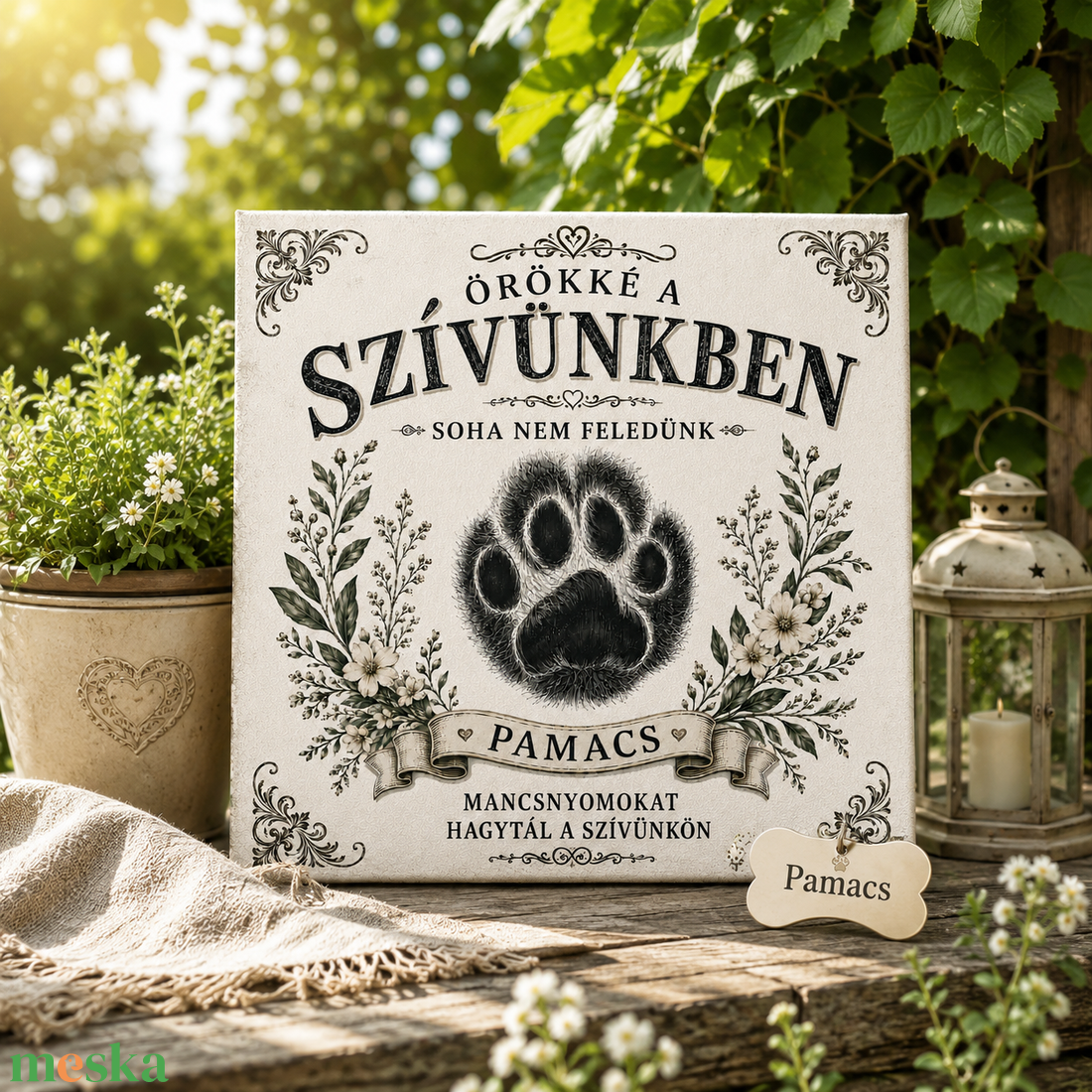 Örökké a szívünkben - vászonkép - otthon & életmód - dekoráció - kép & falikép - vászonkép - Meska.hu