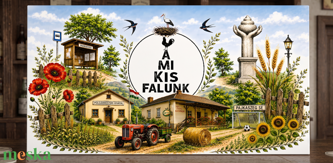 A mi kis falunk - vászonkép - otthon & életmód - dekoráció - kép & falikép - vászonkép - Meska.hu