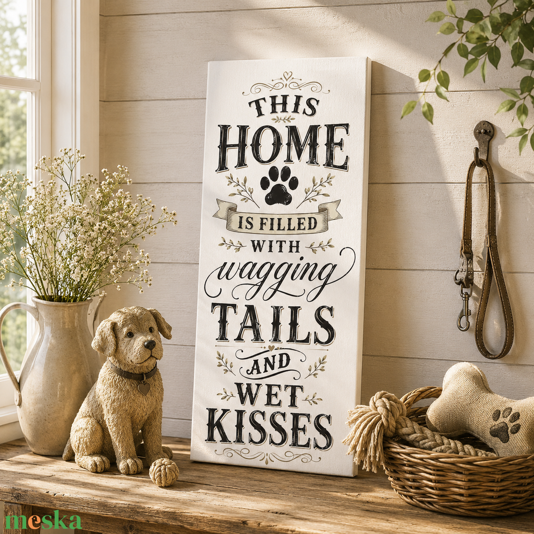 This home is filled with wagging tailes and wet kisses - otthon & életmód - dekoráció - kép & falikép - vászonkép - Meska.hu