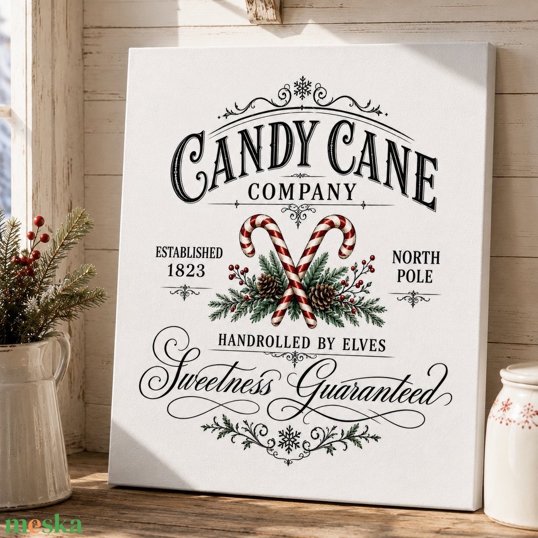 Candy Cane Company - vászonkép - otthon & életmód - dekoráció - kép & falikép - vászonkép - Meska.hu