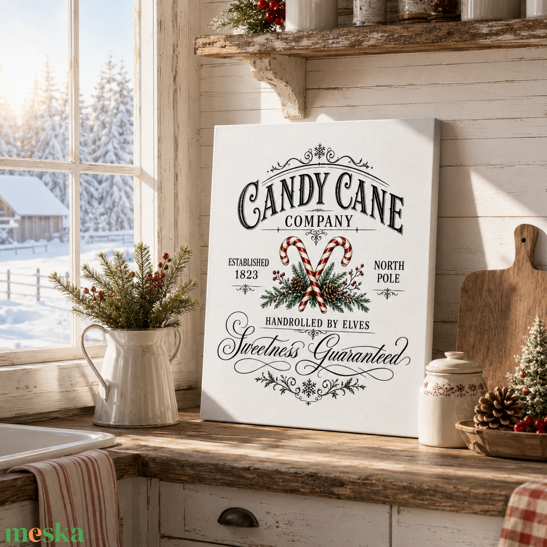 Candy Cane Company - vászonkép - otthon & életmód - dekoráció - kép & falikép - vászonkép - Meska.hu