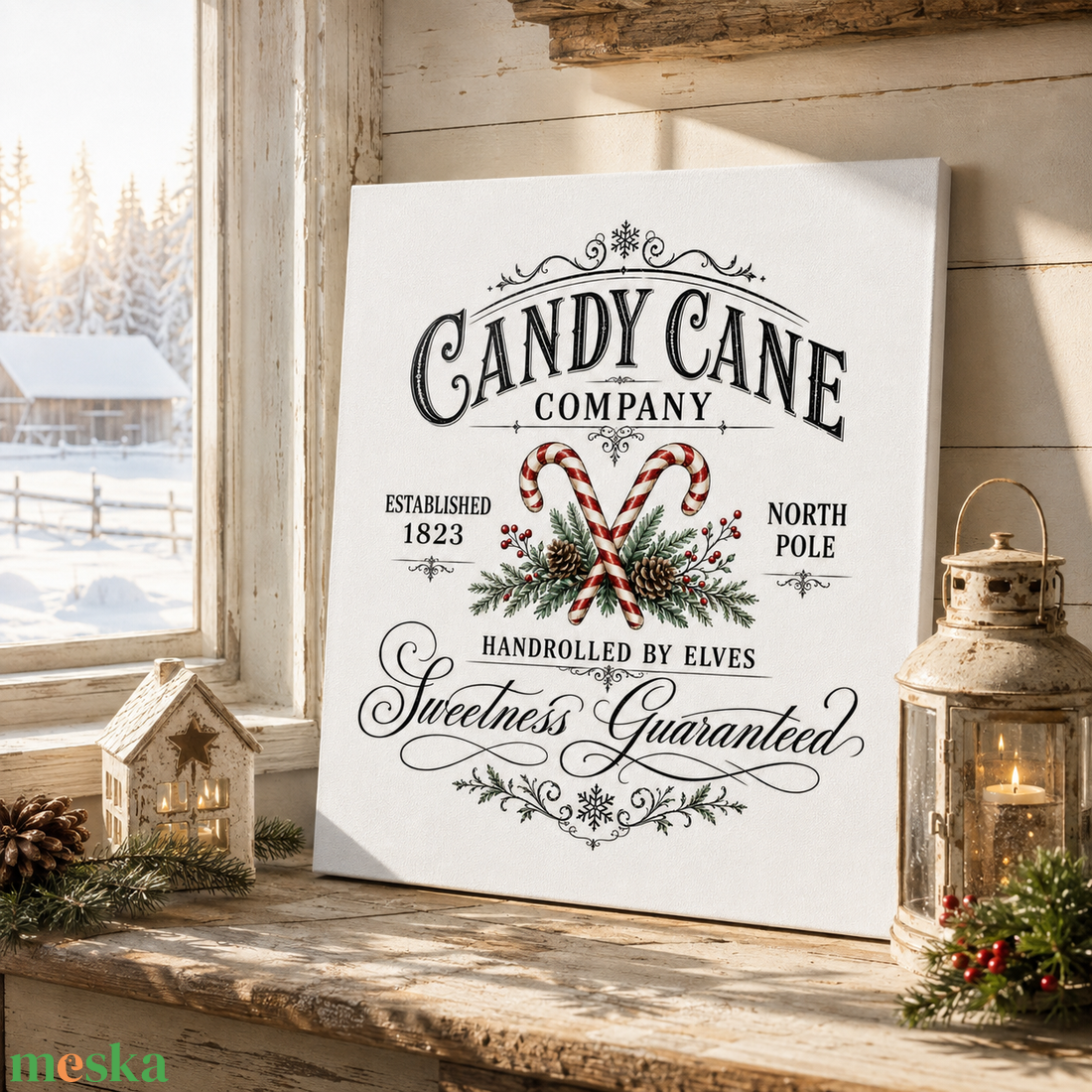 Candy Cane Company - vászonkép - otthon & életmód - dekoráció - kép & falikép - vászonkép - Meska.hu