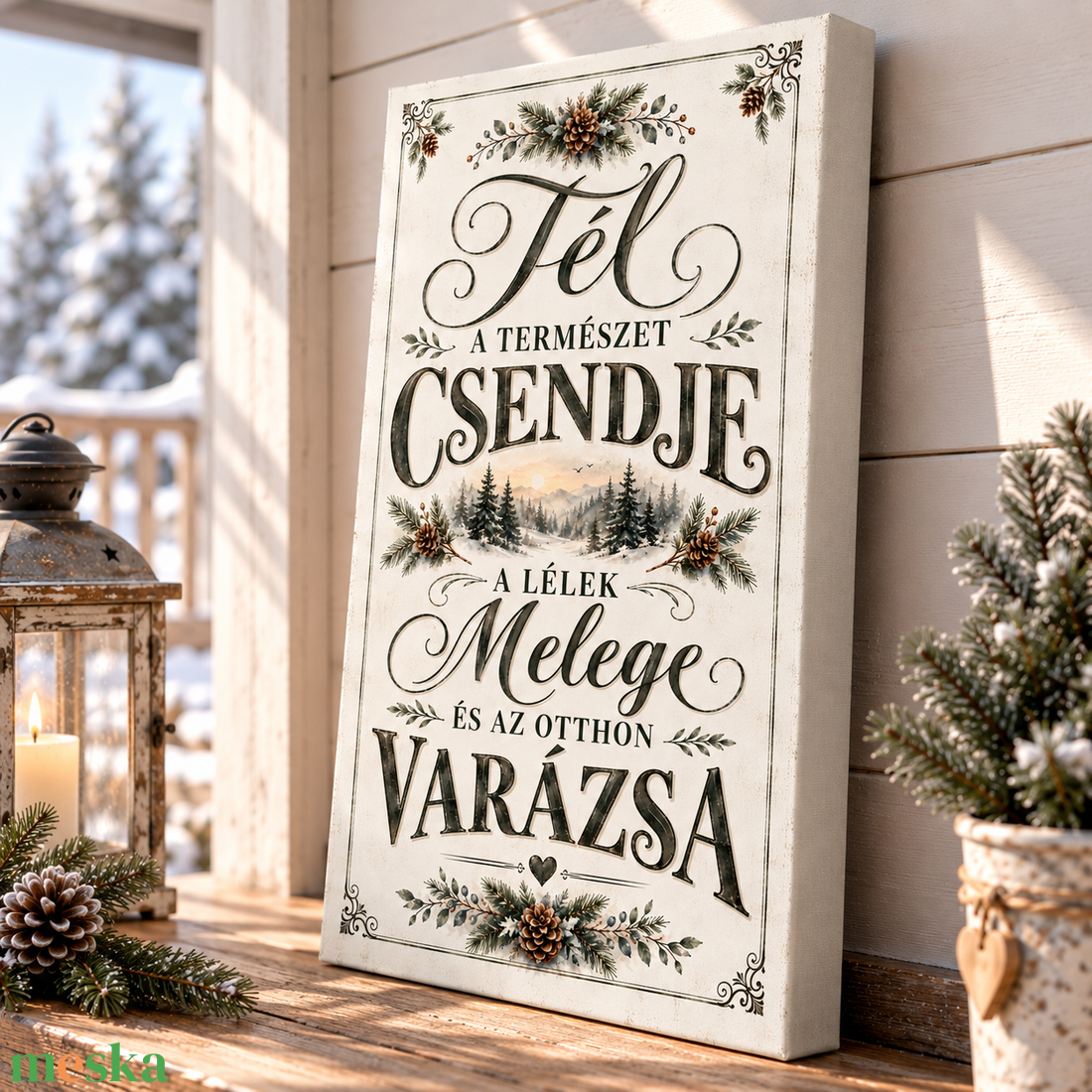 Tél - A természet csendje, a lélek melege - vászonkép - otthon & életmód - dekoráció - kép & falikép - vászonkép - Meska.hu