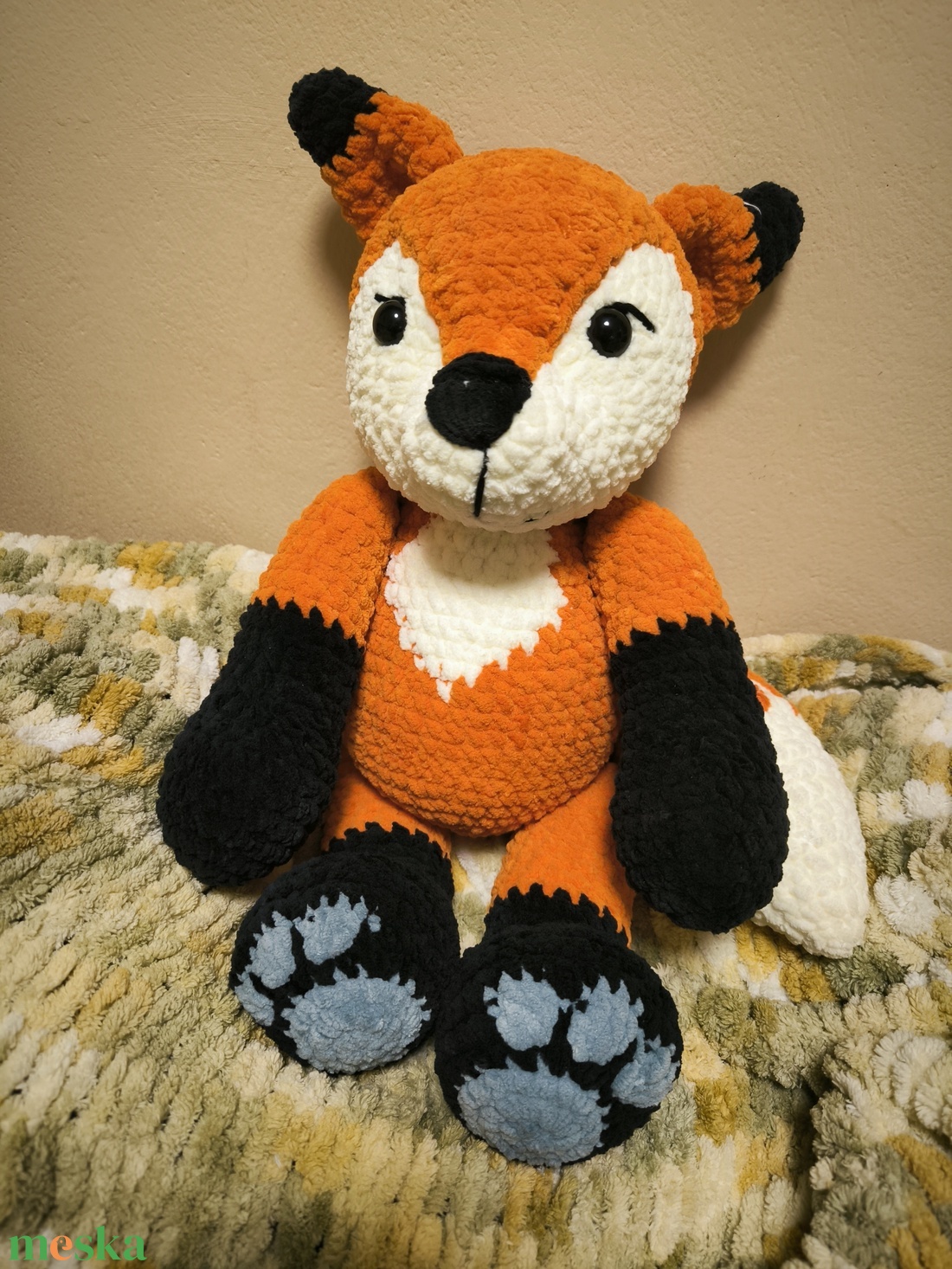 Horgolt óriás róka - játék & sport - plüssállat & játékfigura - róka - Meska.hu