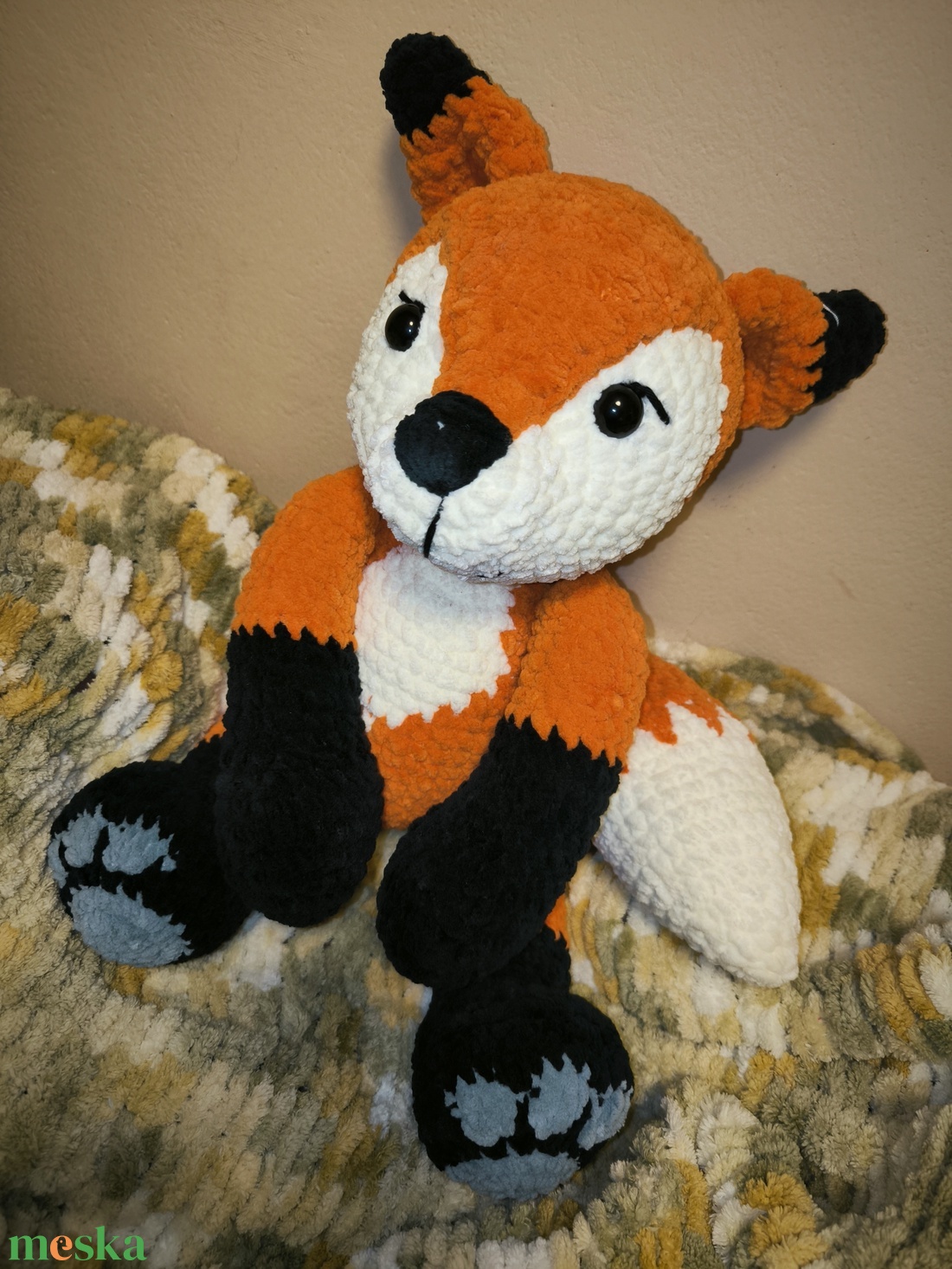 Horgolt óriás róka - játék & sport - plüssállat & játékfigura - róka - Meska.hu