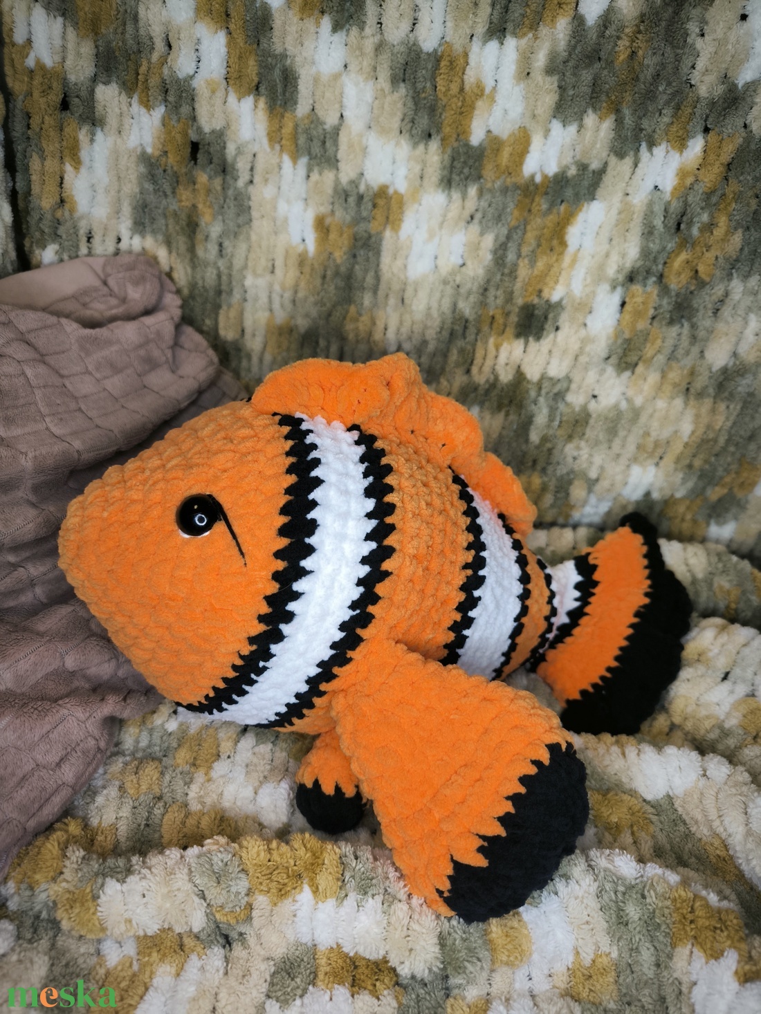 Horgolt óriás bohóchal - játék & sport - plüssállat & játékfigura - hal - Meska.hu