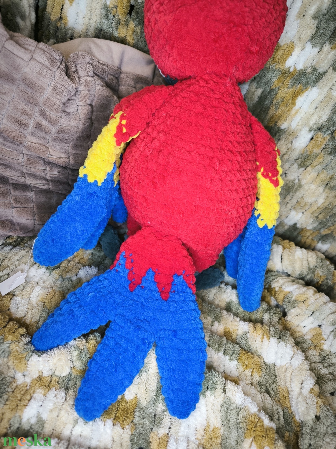 Horgolt nagy arapapagáj - játék & sport - plüssállat & játékfigura - madár - Meska.hu