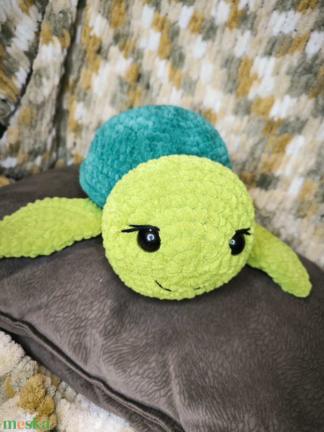 Zöld óriás teknős  - játék & sport - plüssállat & játékfigura - más figura - Meska.hu