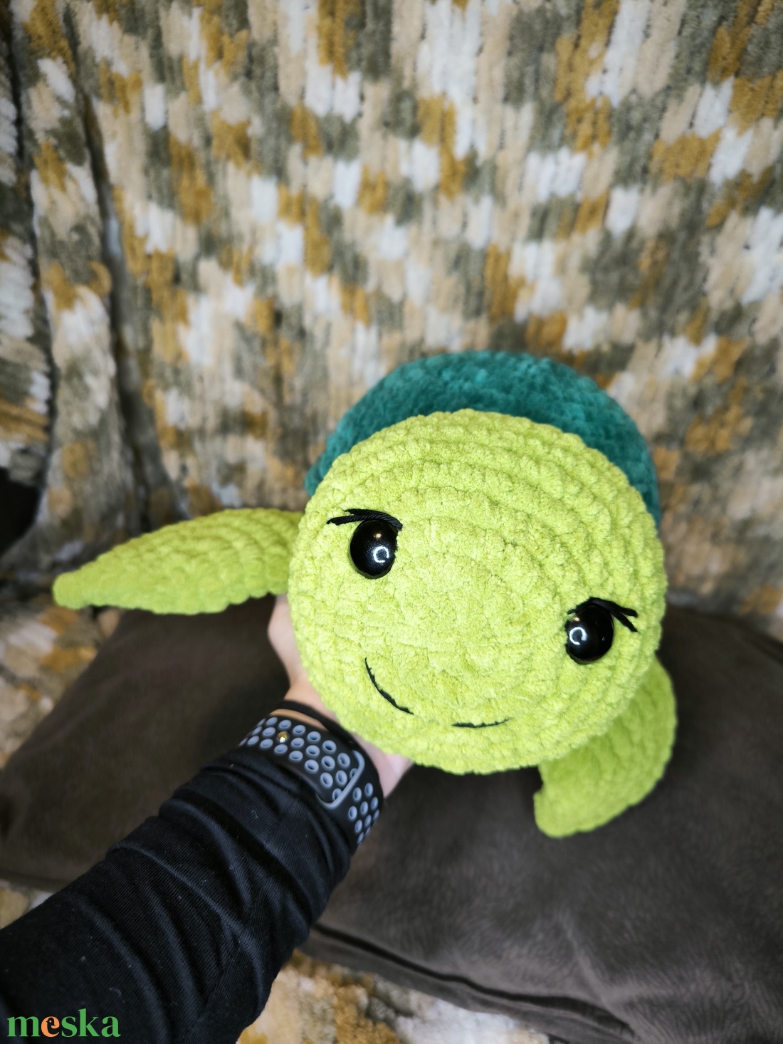 Zöld óriás teknős  - játék & sport - plüssállat & játékfigura - más figura - Meska.hu