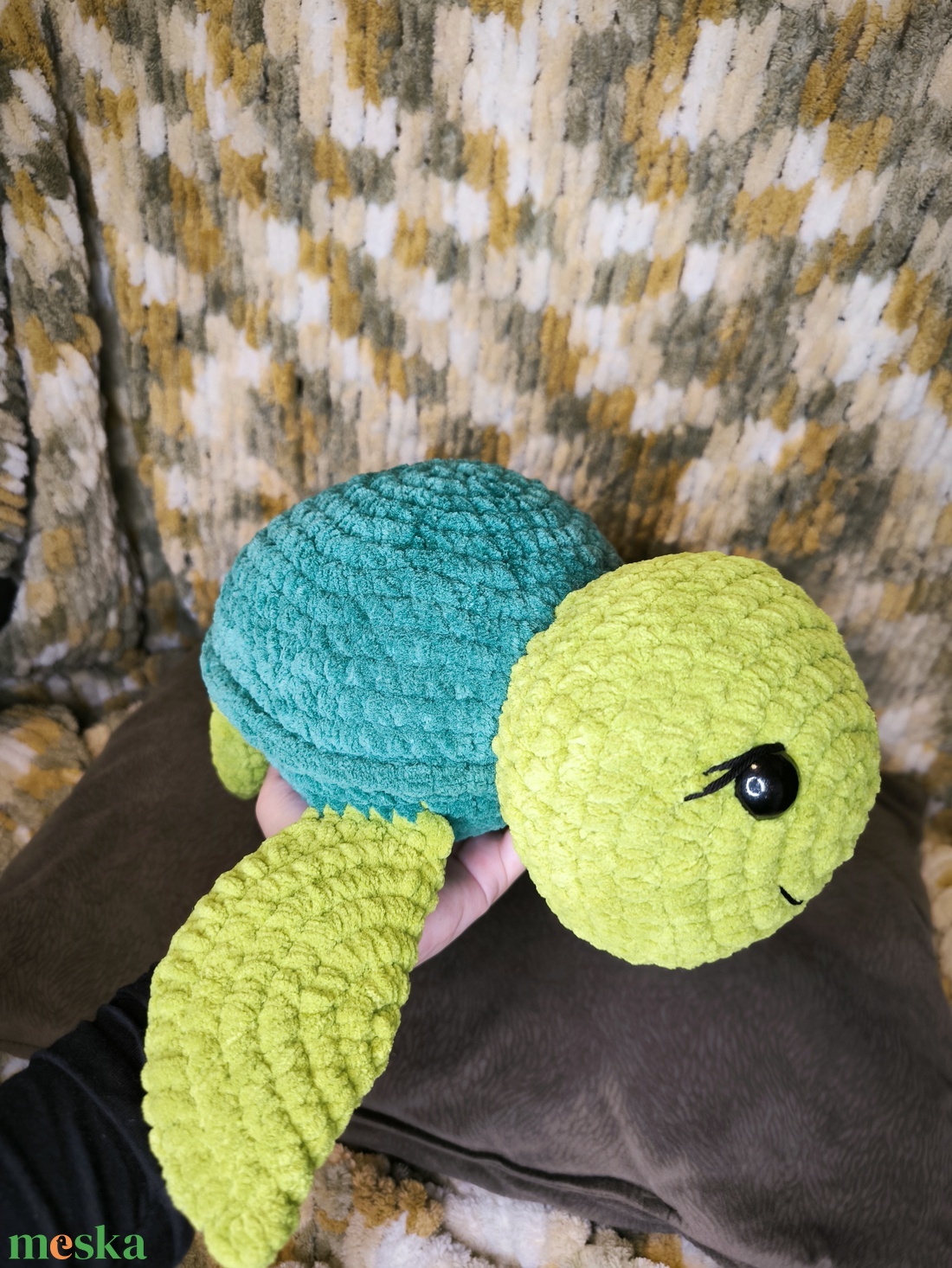 Zöld óriás teknős  - játék & sport - plüssállat & játékfigura - más figura - Meska.hu