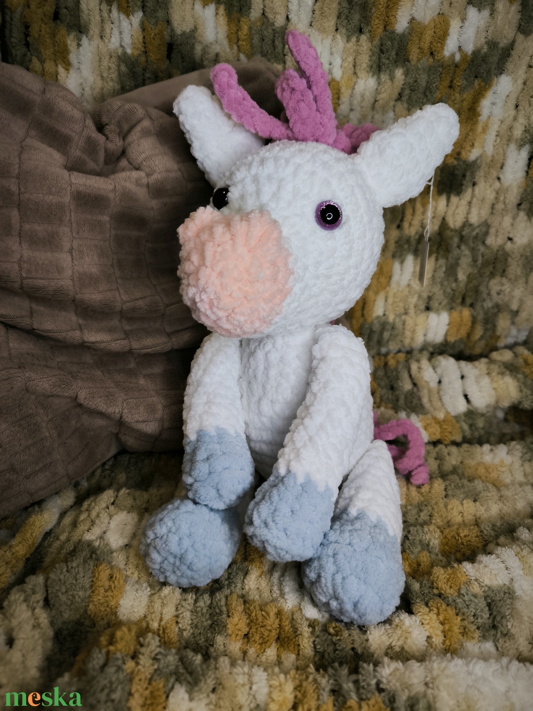 Horgolt unikornis - játék & sport - plüssállat & játékfigura - unikornis - Meska.hu