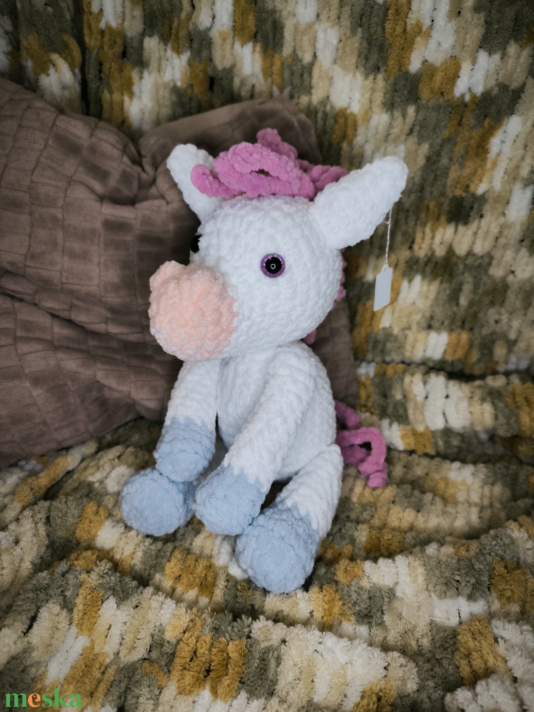 Horgolt unikornis - játék & sport - plüssállat & játékfigura - unikornis - Meska.hu