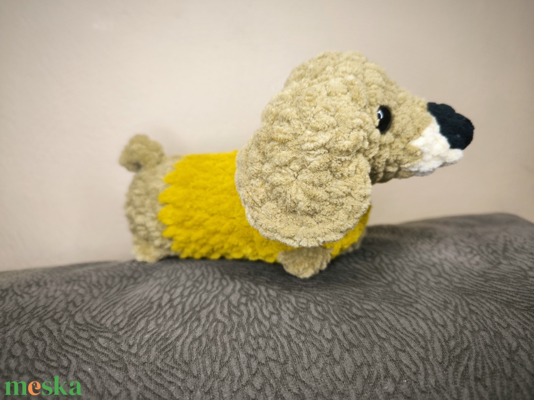 Mini tacskó - játék & sport - plüssállat & játékfigura - kutya - Meska.hu