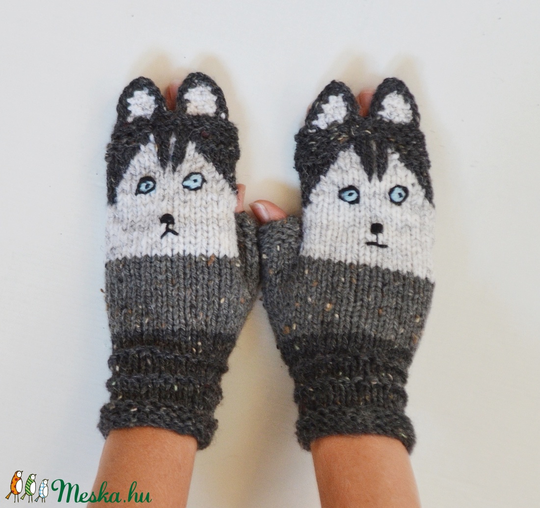 Husky kölyök - kötött unisex kézmelegítő husky kutya arccal. Jöhet a hideg és a tél! - - Meska.hu Husky kölyök - kötött unisex kézmelegítő husky kutya arccal. Jöhet a hideg és a tél! - - Meska.hu