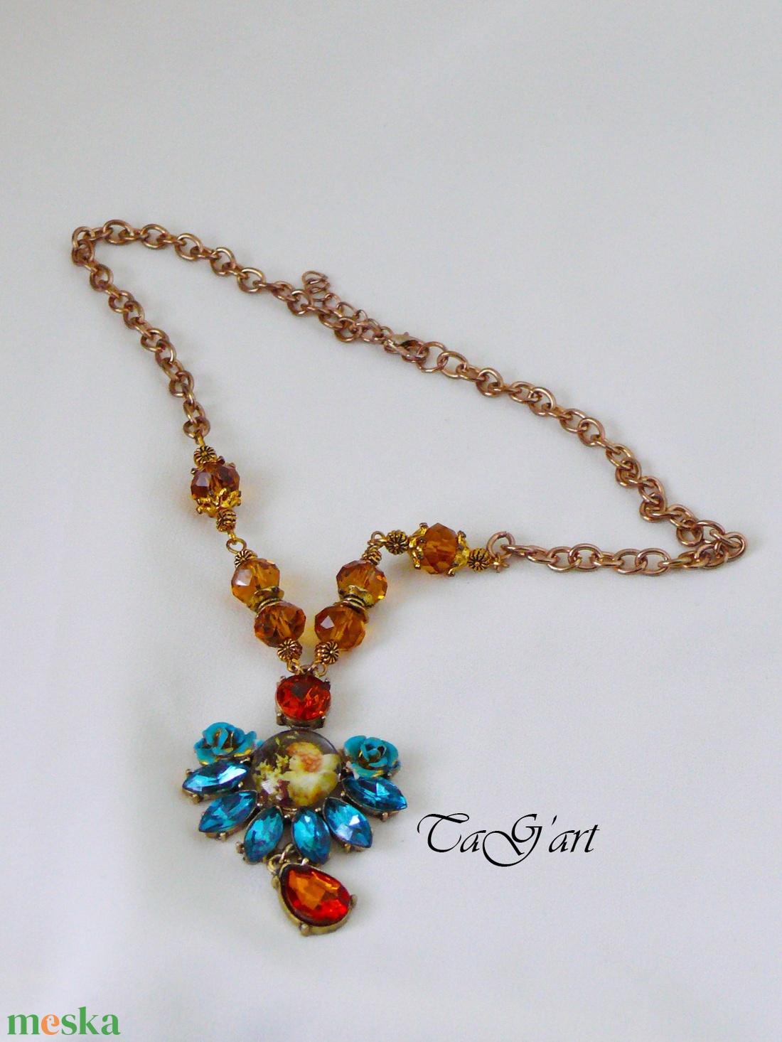 Kékangyal (nyakék) - ékszer - nyaklánc - medálos nyaklánc - Meska.hu