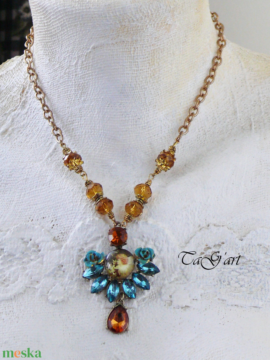 Kékangyal (nyakék) - ékszer - nyaklánc - medálos nyaklánc - Meska.hu