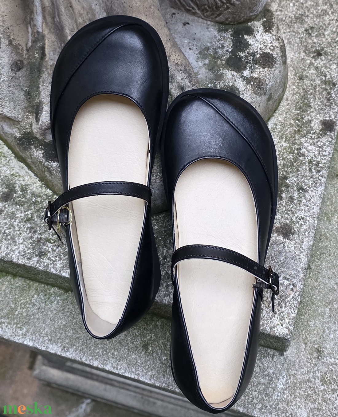 Kényelmes női balerina széles lábra � fekete - ruha & divat - cipő & papucs - cipő, szandál - Meska.hu