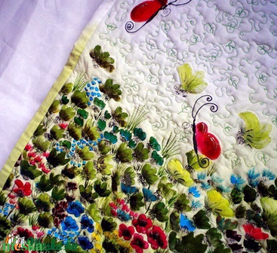 Pillangós kézzel festett tűzött falikép - otthon & életmód - dekoráció - kép & falikép - fából készült kép - Meska.hu