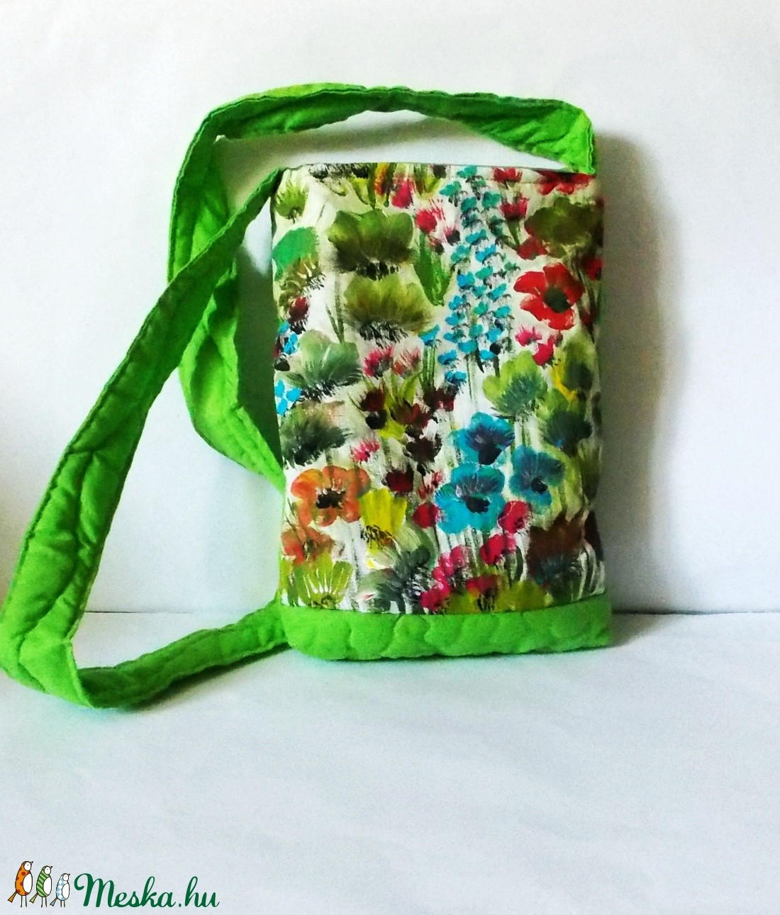 Nyári rét kézzel festett válltáska  készleten -  - Meska.hu