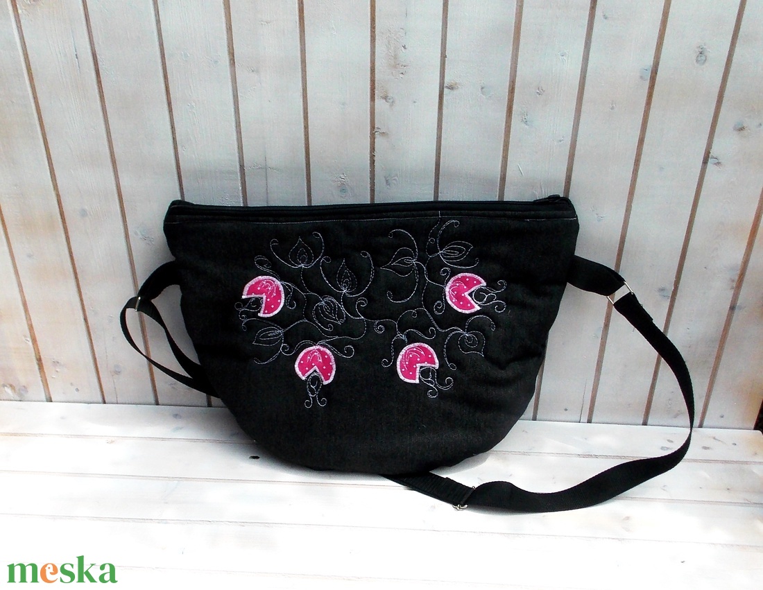 Tulipános táska- Készleten! - táska & tok - kézitáska & válltáska - vállon átvethető táska - Meska.hu