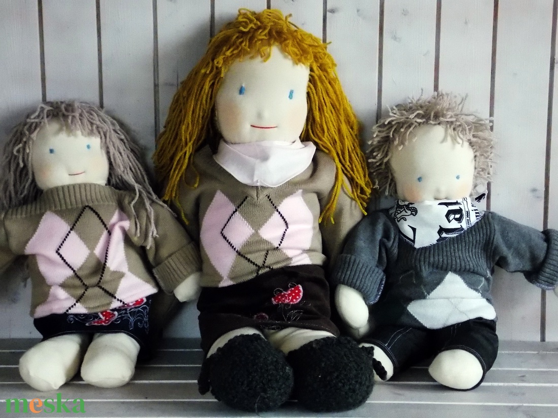 lány baba, kislány textilbaba, rongybaba, textiljáték - játék & sport - baba & babaház - öltöztethető baba - Meska.hu