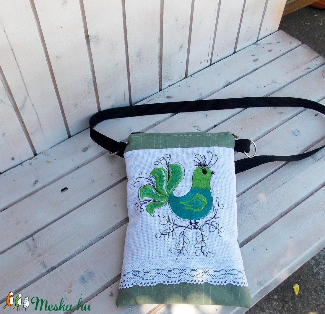 Hildegard- hímzett övtáska,  - táska & tok - övtáska - Meska.hu