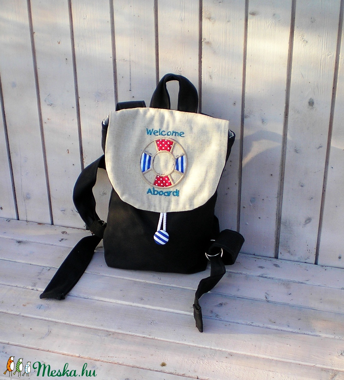 Tengerész hátizsák kisfiúknak - táska & tok - hátizsák - kishátizsák - Meska.hu