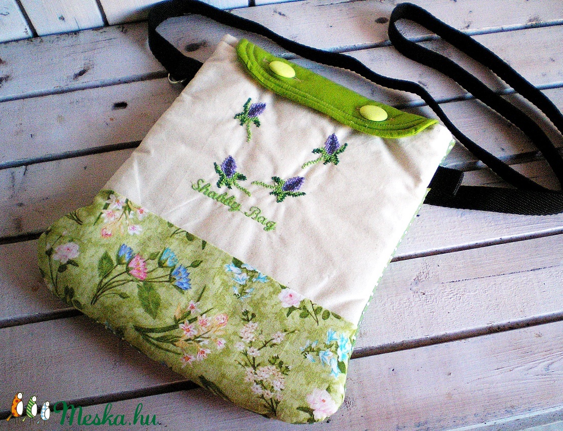 Ella himzett táska - táska & tok - kézitáska & válltáska - vállon átvethető táska - Meska.hu