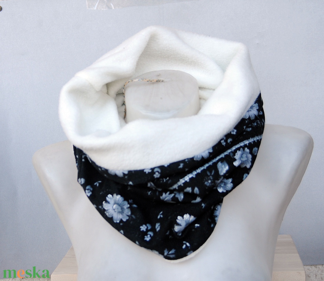 Hímzett vastag puha női körsál, sál, téli sál virágos sál - ruha & divat - sál, sapka, kendő - sál - Meska.hu