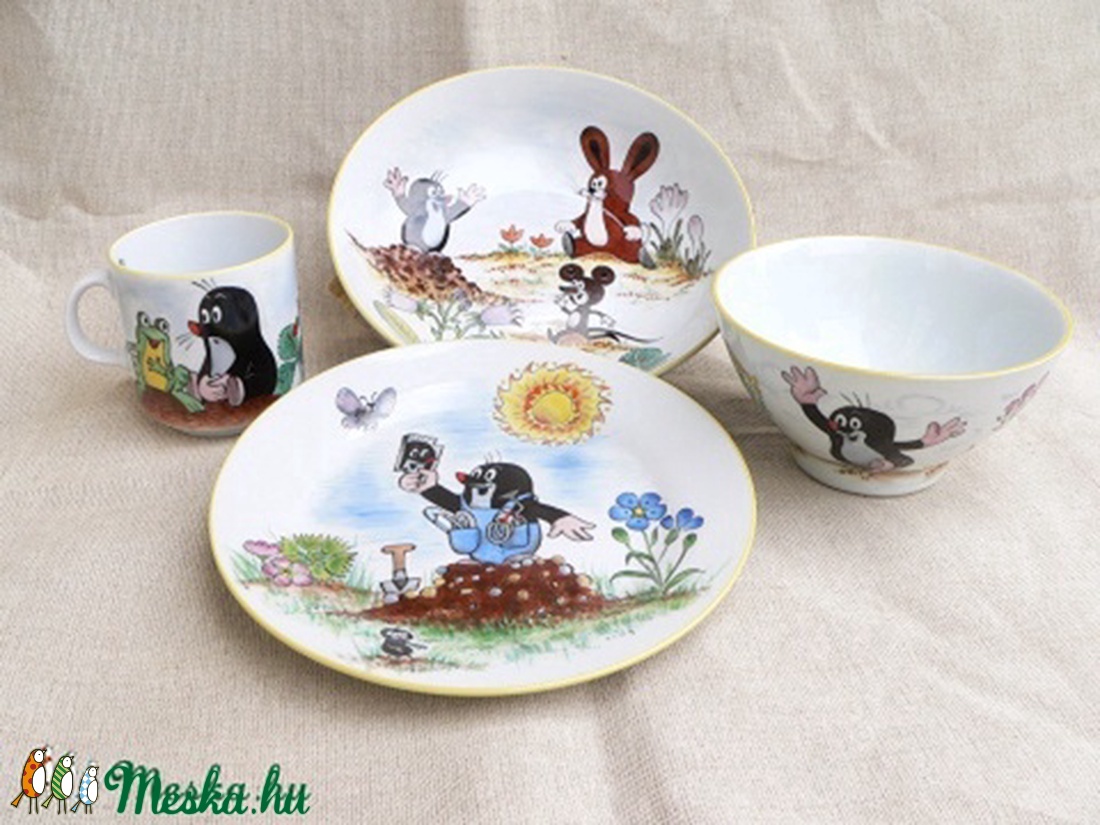 Kisvakondos étkészlet -  - Meska.hu