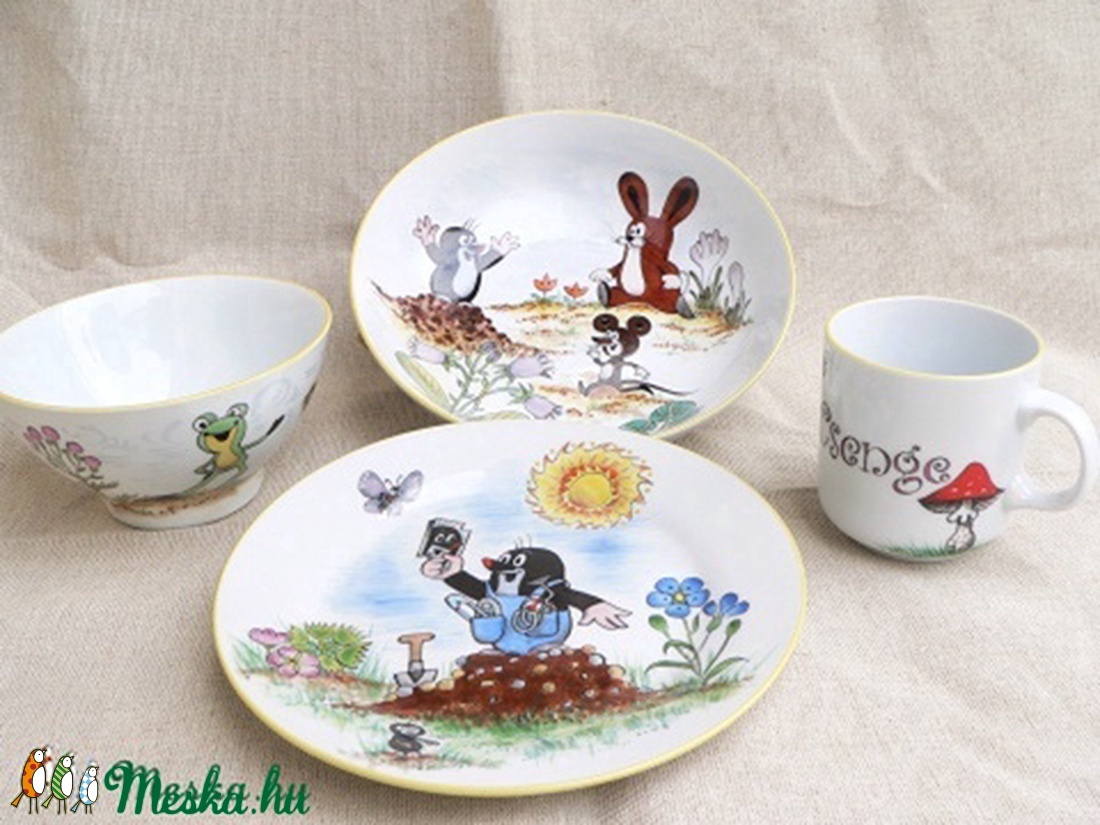 Kisvakondos étkészlet -  - Meska.hu