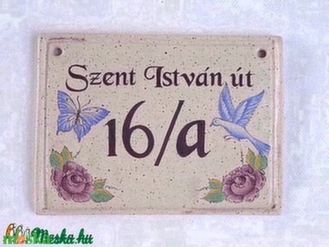 Kerámia házszám tábla - otthon & életmód - ház & kert - házszám - Meska.hu