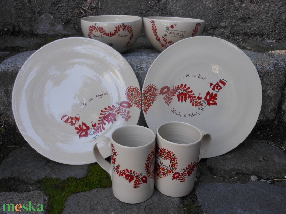 Magyar motívumos készlet  - esküvő - emlék & ajándék - nászajándék - esküvői pénzátadó boríték, kártya - Meska.hu