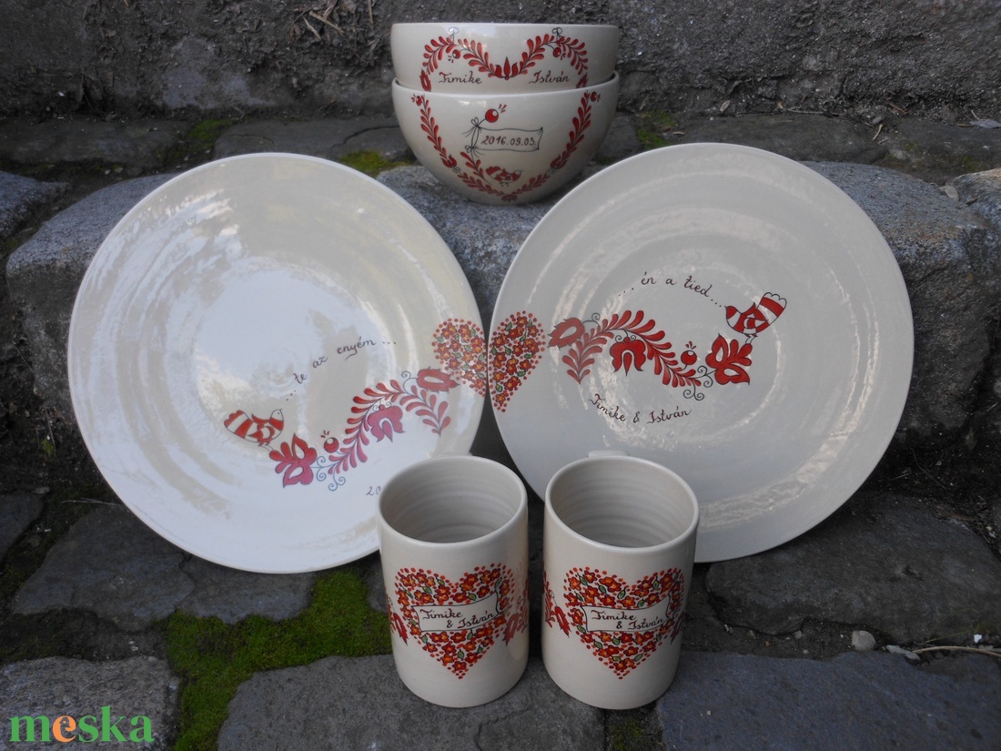 Magyar motívumos készlet  - esküvő - emlék & ajándék - nászajándék - esküvői pénzátadó boríték, kártya - Meska.hu