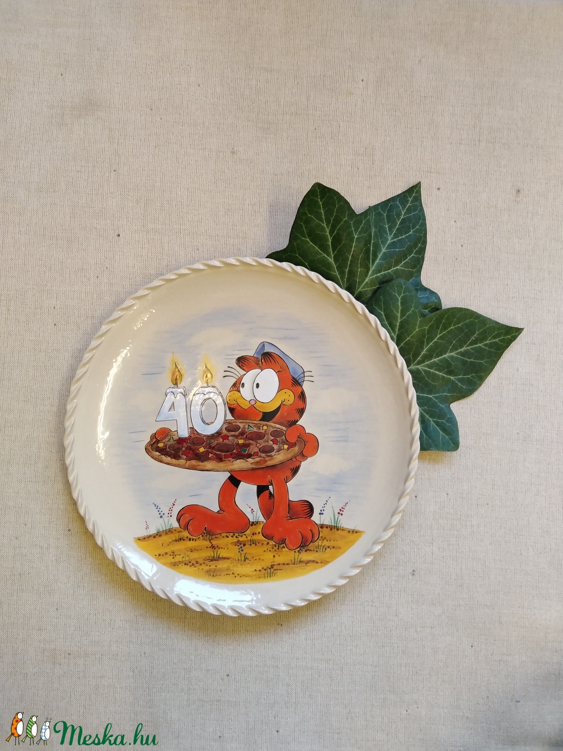 Garfield nagy tálon - otthon & életmód - konyhafelszerelés, tálalás - Meska.hu Garfield nagy tálon - otthon & életmód - konyhafelszerelés, tálalás - Meska.hu