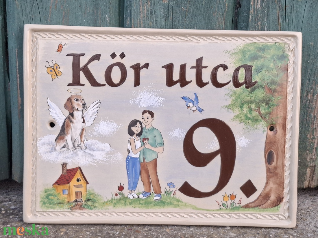 Kerámia házszám tábla Izabellának - otthon & életmód - ház & kert - házszám - Meska.hu