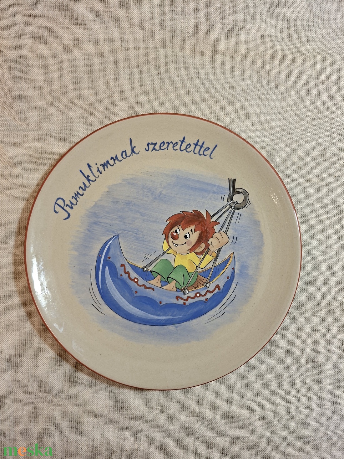 Pumuklis tányér beke részére - otthon & életmód - konyhafelszerelés, tálalás - tálalás - tányér & étkészlet - Meska.hu