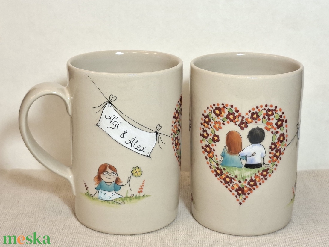 Bögrék Timinek - otthon & életmód - konyhafelszerelés, tálalás - tálalás - tányér & étkészlet - Meska.hu