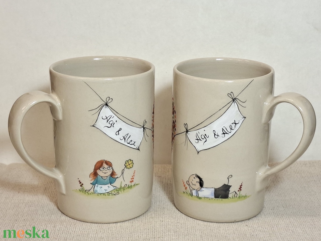 Bögrék Timinek - otthon & életmód - konyhafelszerelés, tálalás - tálalás - tányér & étkészlet - Meska.hu