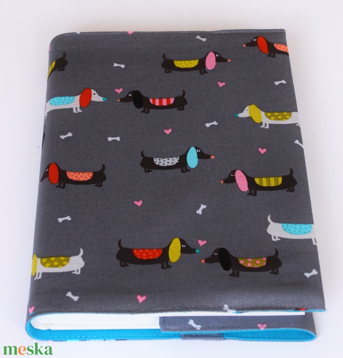Textil könyvborító - tacskó - otthon & életmód - papír, írószer - könyv- és füzetborító - Meska.hu Textil könyvborító - tacskó - otthon & életmód - papír, írószer - könyv- és füzetborító - Meska.hu