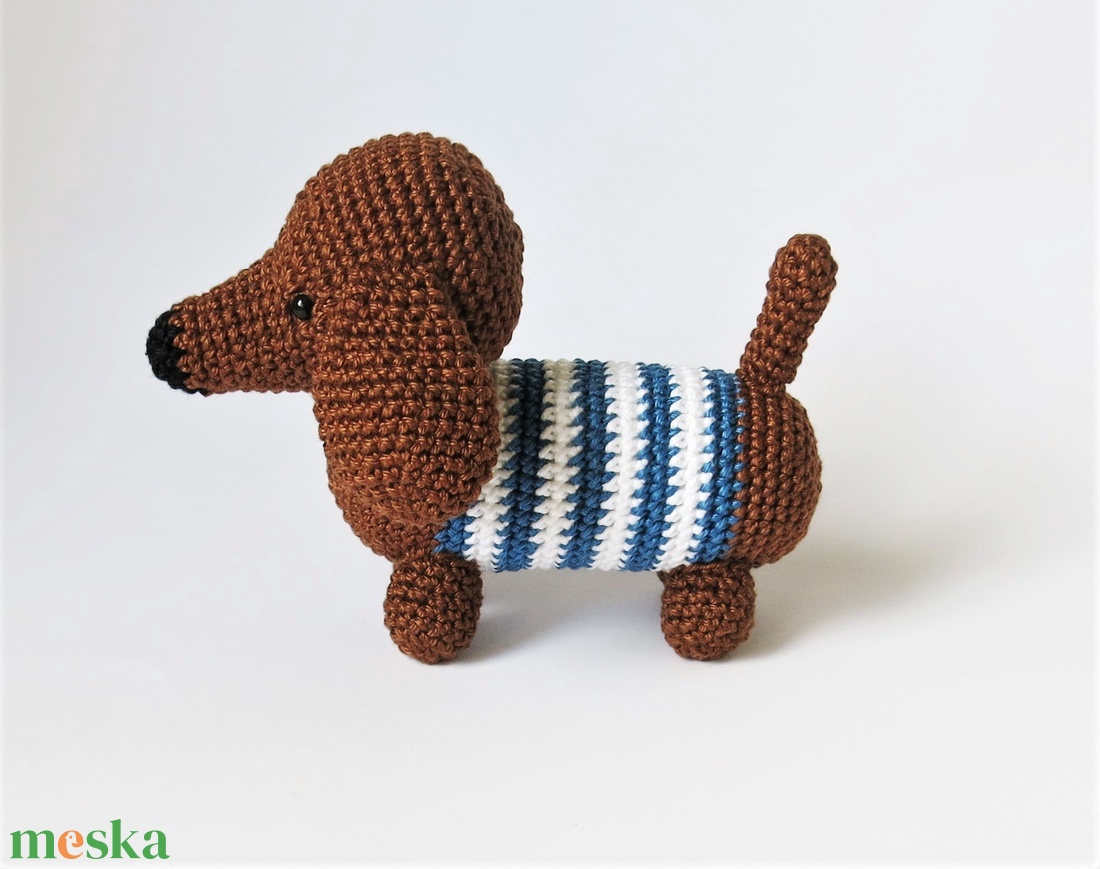 Horgolt tacskó kutya - játék & sport - plüssállat & játékfigura - kutya - Meska.hu Horgolt tacskó kutya - játék & sport - plüssállat & játékfigura - kutya - Meska.hu