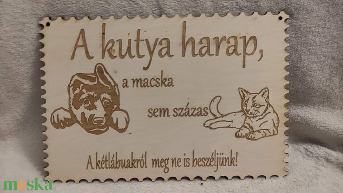 Kutya tábla bármilyen kutya, macska képpel akciós termékkép 1